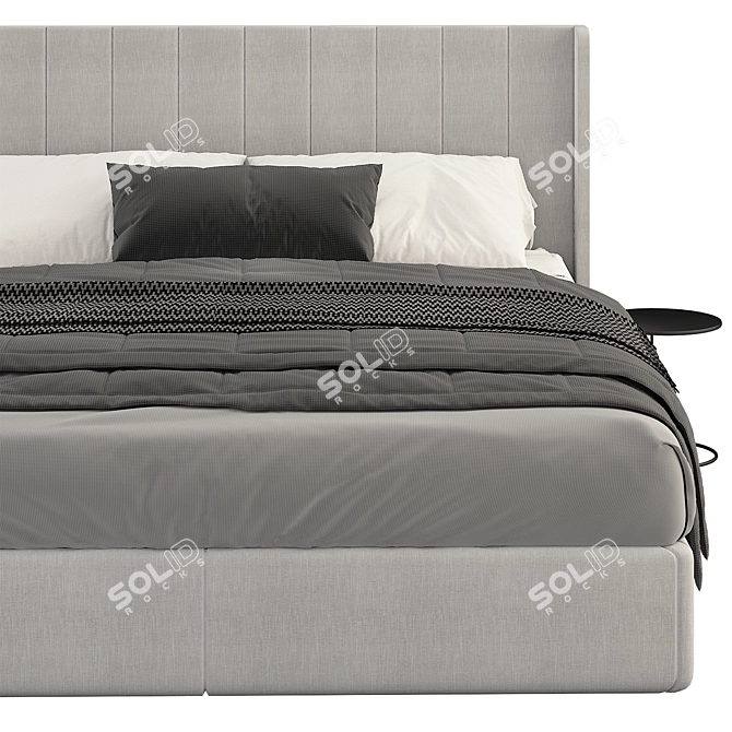 Modern 3D Shelter Bed Model 3D model image 2