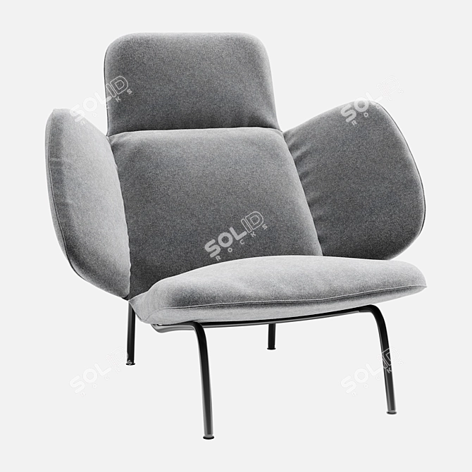 Comfort Embrace Open Armchair 3D model image 1