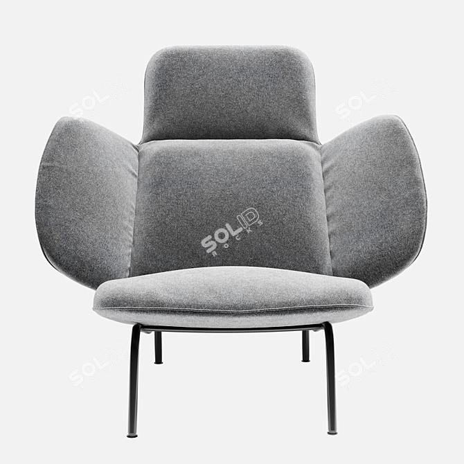 Comfort Embrace Open Armchair 3D model image 2