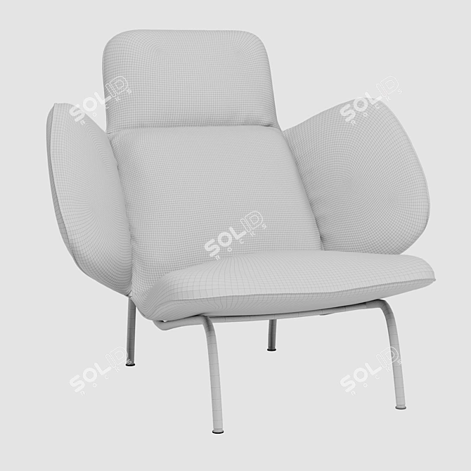 Comfort Embrace Open Armchair 3D model image 5