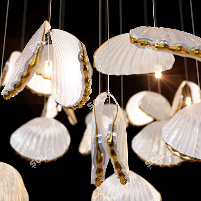 Mollusca Pendant Light Composition 3D model image 2