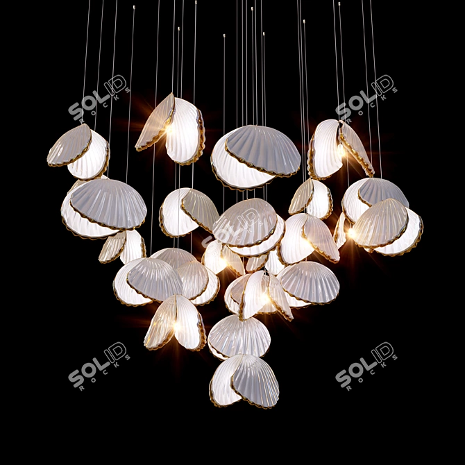 Mollusca Pendant Light Composition 3D model image 5