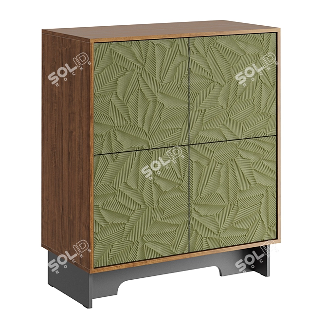 Sleek Flora Cupboard | Modern Optimal Storage 3D model image 1