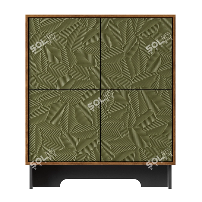 Sleek Flora Cupboard | Modern Optimal Storage 3D model image 2