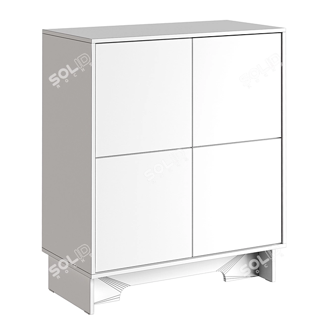 Sleek Flora Cupboard | Modern Optimal Storage 3D model image 3