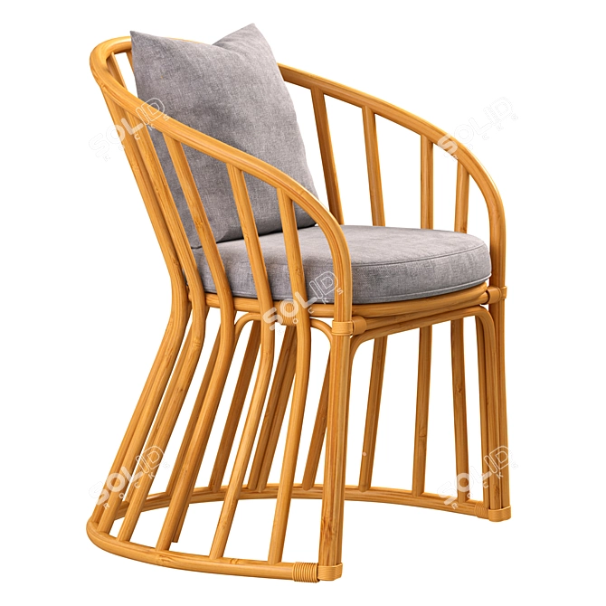 Raja Rattan Chair 3D Model 3D model image 3