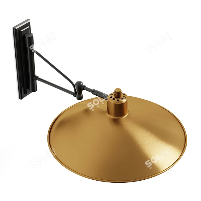  Adjustable Steel Vintage Sconce 3D model image 3