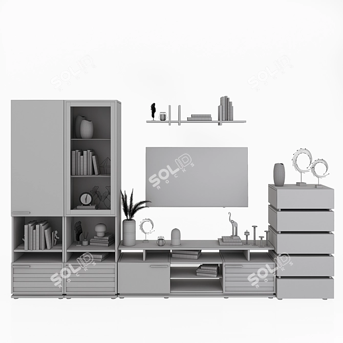 Ivet Living Room Wall Unit 3D model image 4