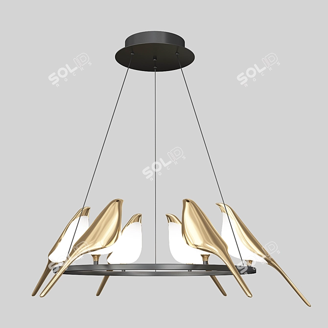 Modern Design Nomi Suspension Lamps 3D model image 2