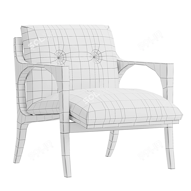 Modern Elegant SELVA Armchair 3D model image 4