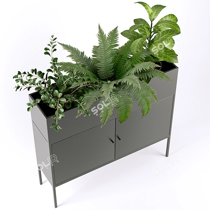 Modern Plant Storage Console | La Redoute 3D model image 4