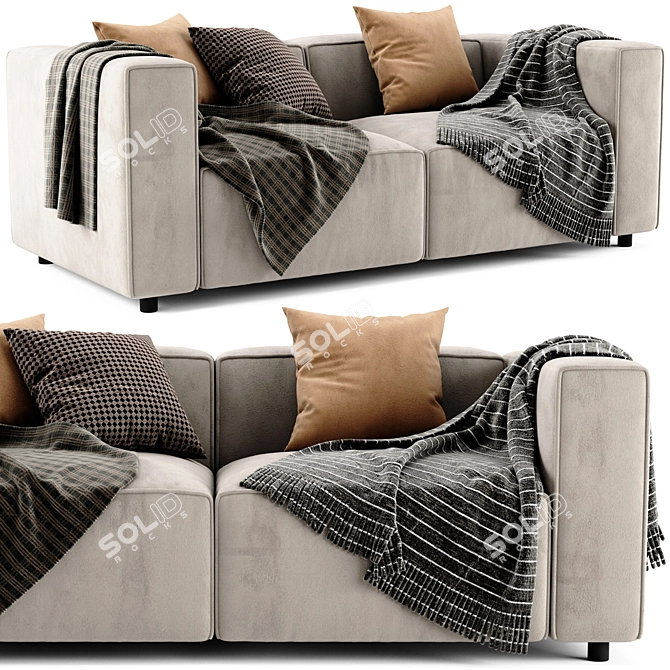 Contemporary BoConcept Carmo 2-Seater Sofa 3D model image 1