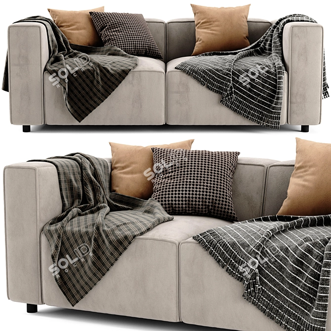 Contemporary BoConcept Carmo 2-Seater Sofa 3D model image 2