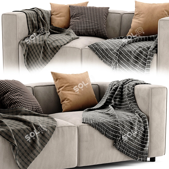 Contemporary BoConcept Carmo 2-Seater Sofa 3D model image 4