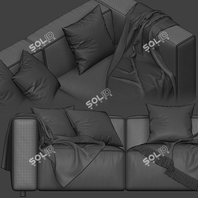Contemporary BoConcept Carmo 2-Seater Sofa 3D model image 5
