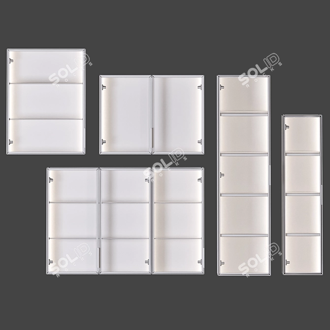 Strato Glass Doors Furniture Unit 3D model image 4