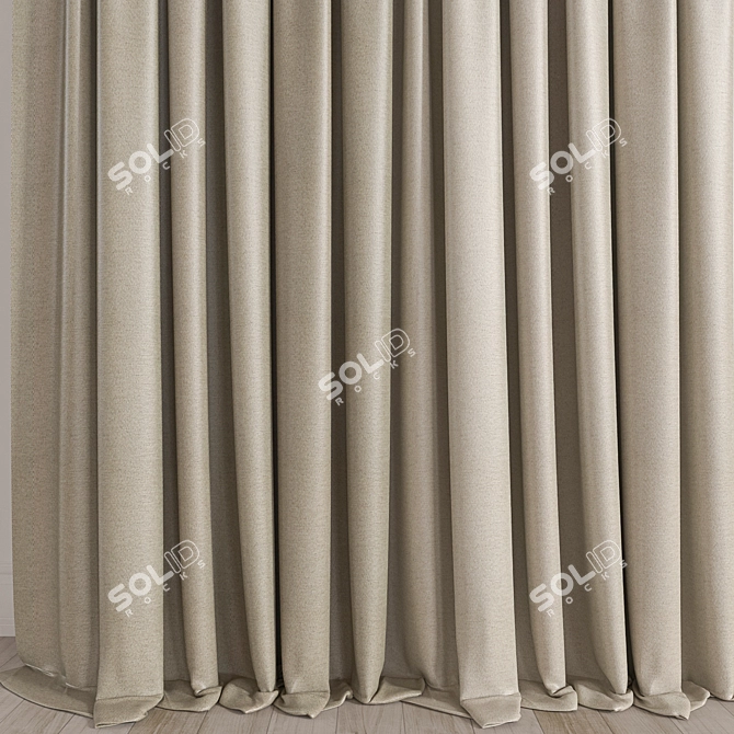 Versatile 3D Curtain Model Set 3D model image 2