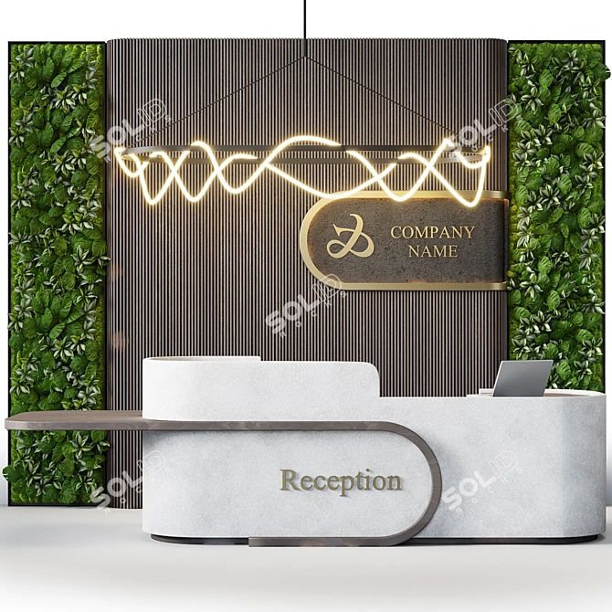 Modern Reception Desk 14 3D model image 1