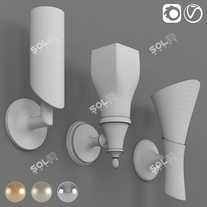 Brizo Wall Mount Lights Collection 3D model image 4