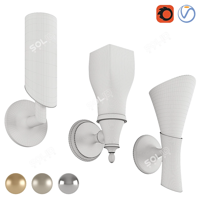 Brizo Wall Mount Lights Collection 3D model image 16