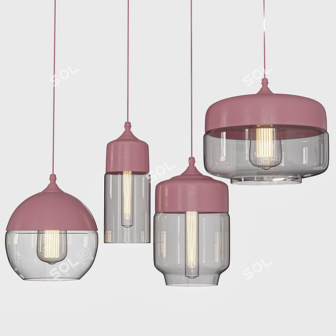 Nordic Glass Pendant LightgetModeling 3D 3D model image 3