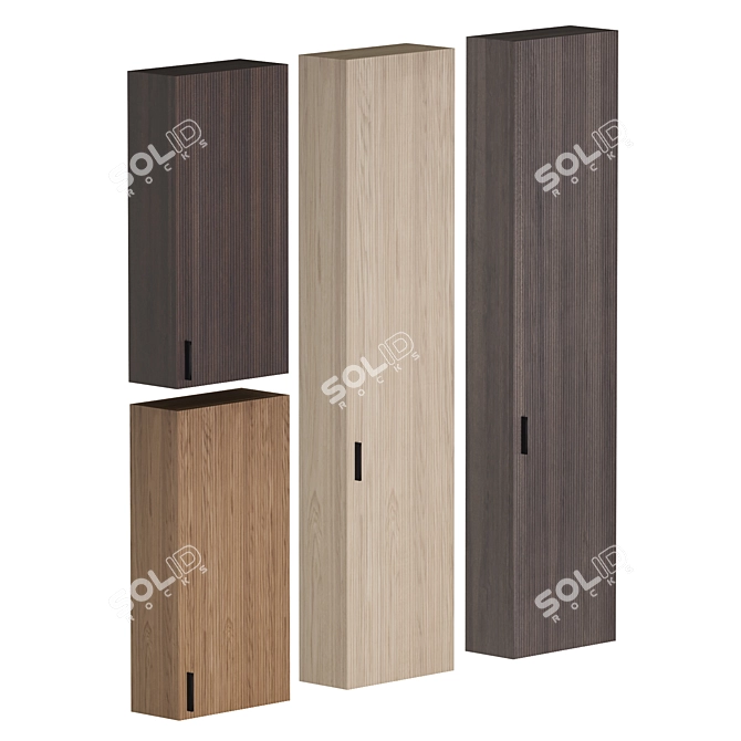 Modern Grate Bathroom Furniture Set 3D model image 3