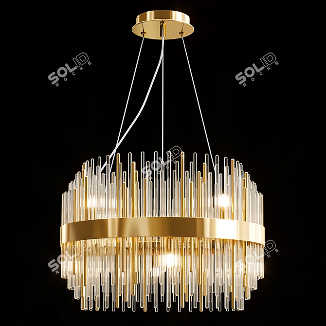 Elegant Metal Glass Lamp Collection 3D model image 4