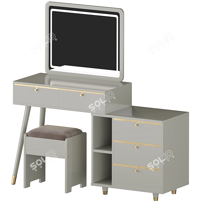 Elegant MCKENNA Vanity Set 3D model image 2