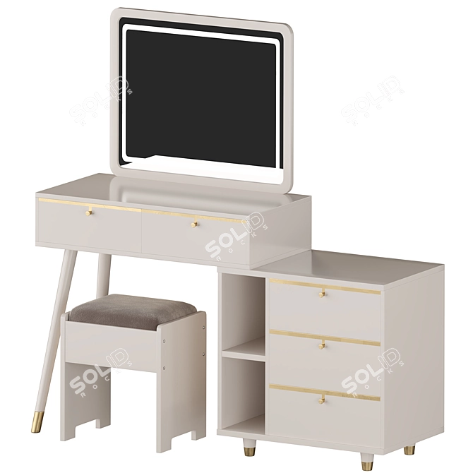 Elegant MCKENNA Vanity Set 3D model image 3