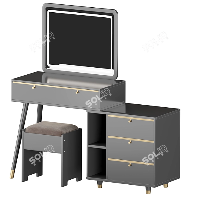 Elegant MCKENNA Vanity Set 3D model image 4