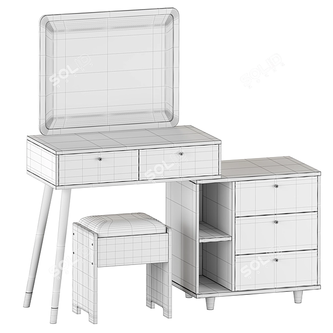 Elegant MCKENNA Vanity Set 3D model image 5