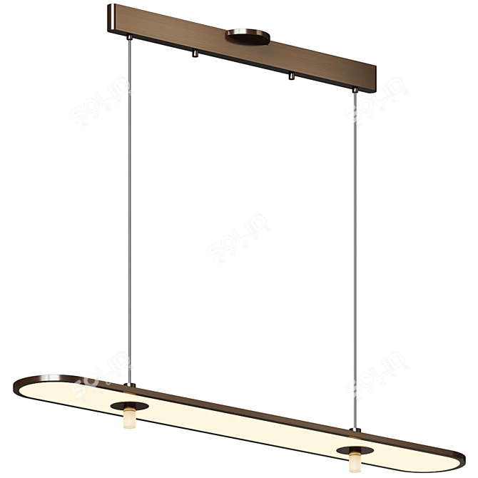 Linear LED Suspension Light - Luminescent Glow 3D model image 1