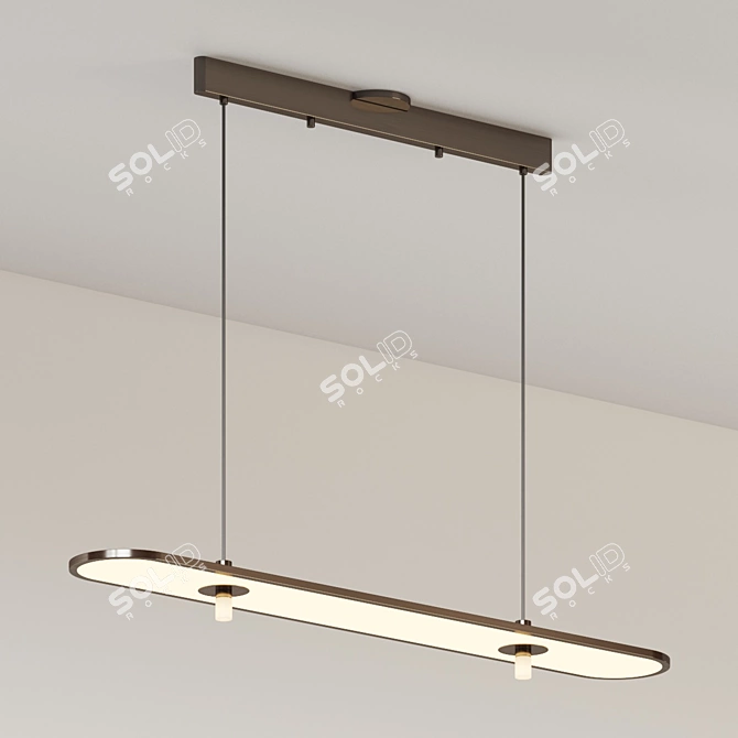 Linear LED Suspension Light - Luminescent Glow 3D model image 2
