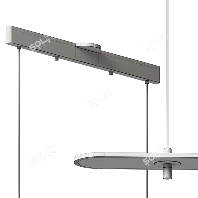 Linear LED Suspension Light - Luminescent Glow 3D model image 5