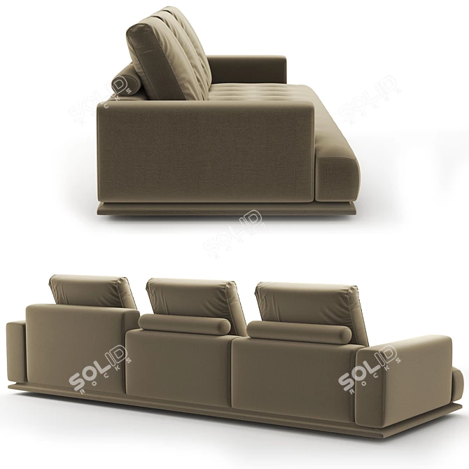 Contemporary Zanotta SHIKI Sofa 3D model image 2