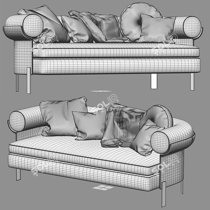 Modern Minotti Mattia Sofa 3D 3D model image 5