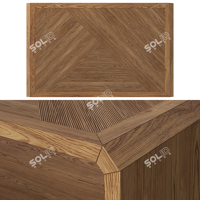 Elegant Ash Wood Coffee Table 3D model image 2