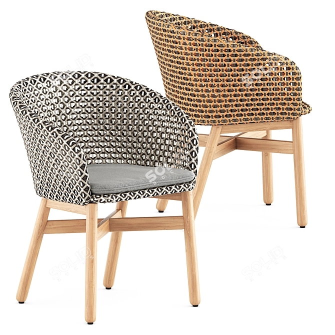 Mbrace Armchair: Designer Dedon Comfort 3D model image 1