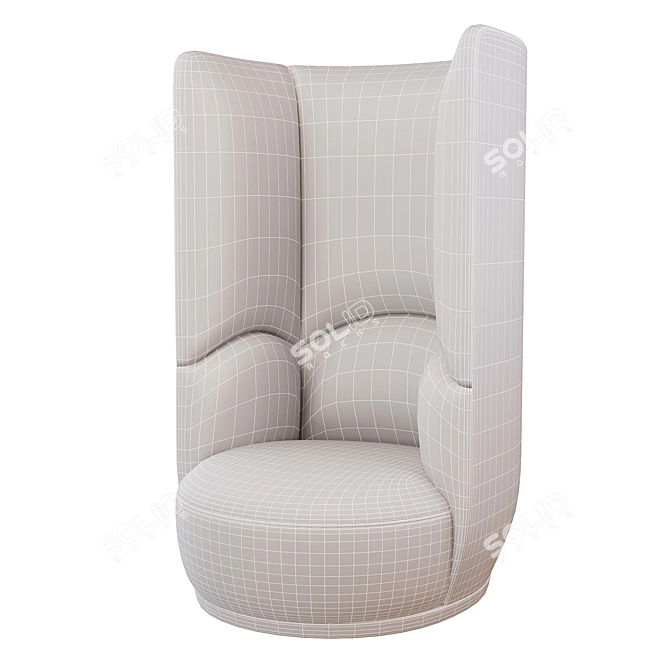 Sheep-Inspired High Back Sofa 3D model image 3