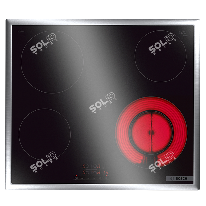 BOSCH Cooktop Set: 4 Induction & Gas Panels 3D model image 5