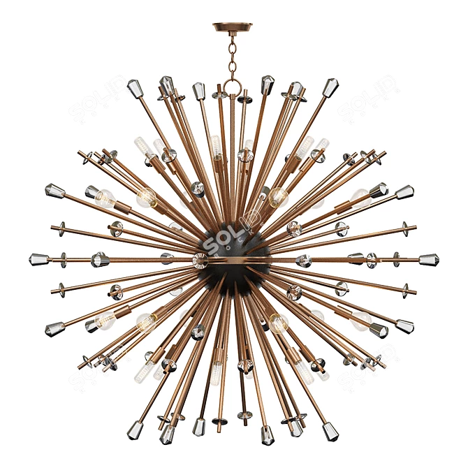 Elegant Liberty 18-Light Chandelier 3D model image 1