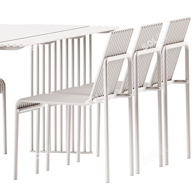 Outdoor Dining Set: Zeroquindici 015 Table & Amalfi 015 Chair 3D model image 4