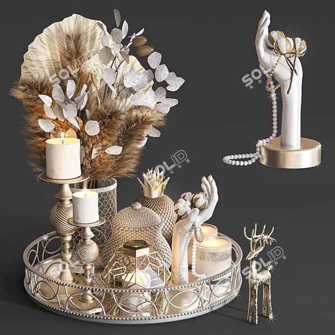 Modern Decorative Set 3D Model 3D model image 1