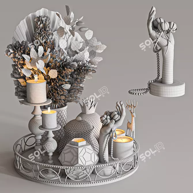 Modern Decorative Set 3D Model 3D model image 4