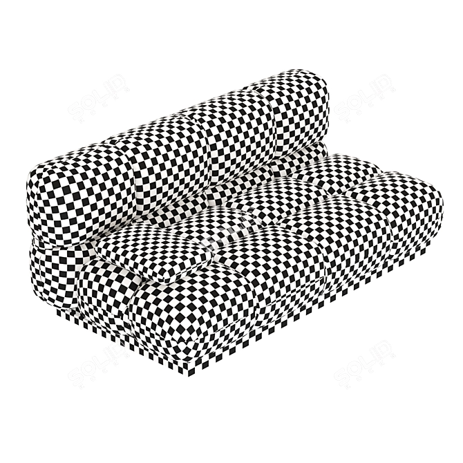 Luxurious Natuzzi Leather Sofa 3D model image 4