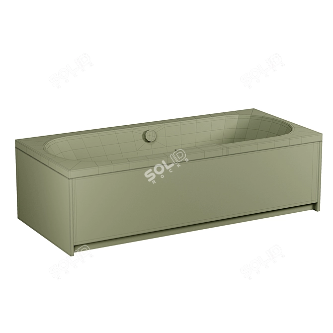 WellWant Arcadia Acrylic Bath 3D model image 2