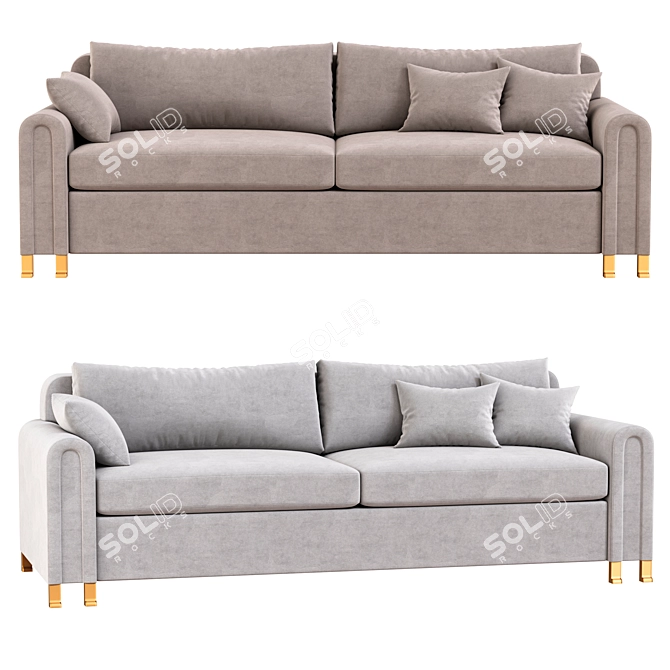 Modern Masson Sofa by Dmitry 3D model image 1