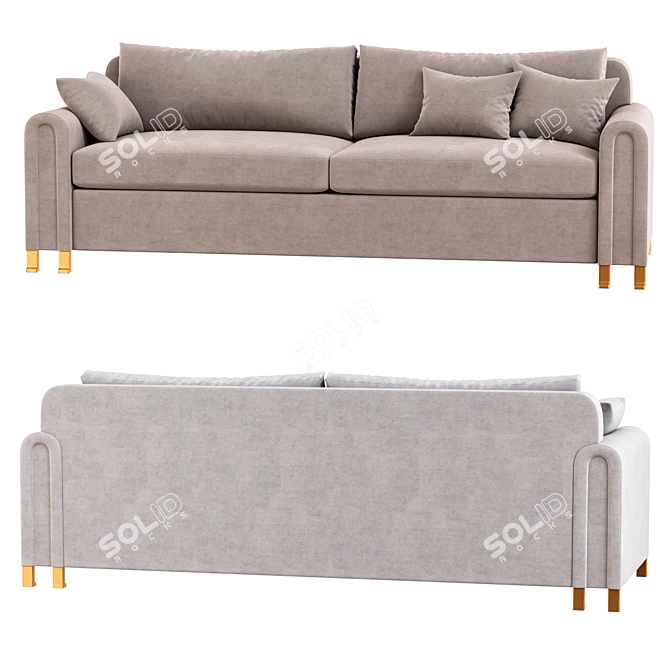 Modern Masson Sofa by Dmitry 3D model image 2