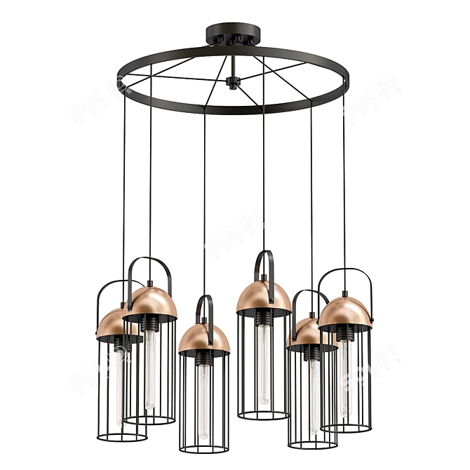 Elegant Anemon 5062 Pendant Chandelier 3D model image 1