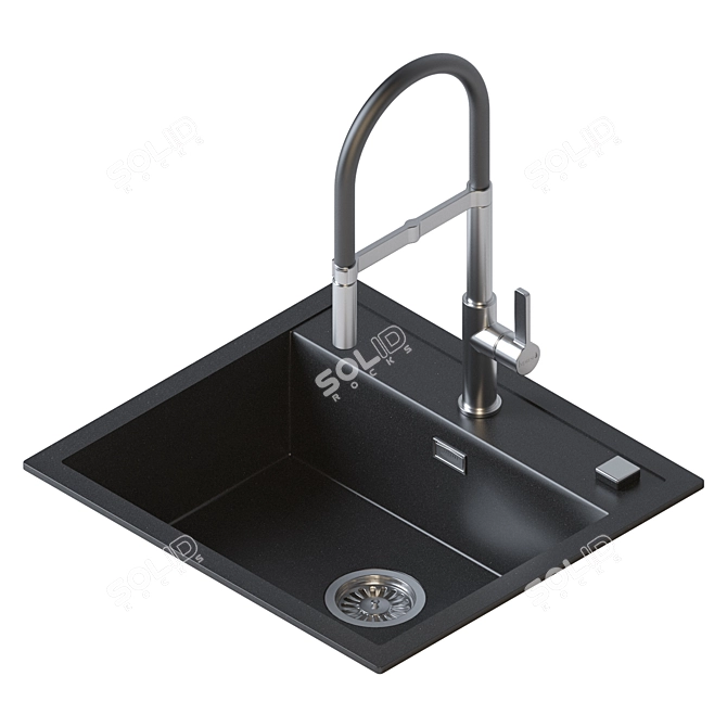 Sleek Grohe K700 Sink Set 3D model image 1